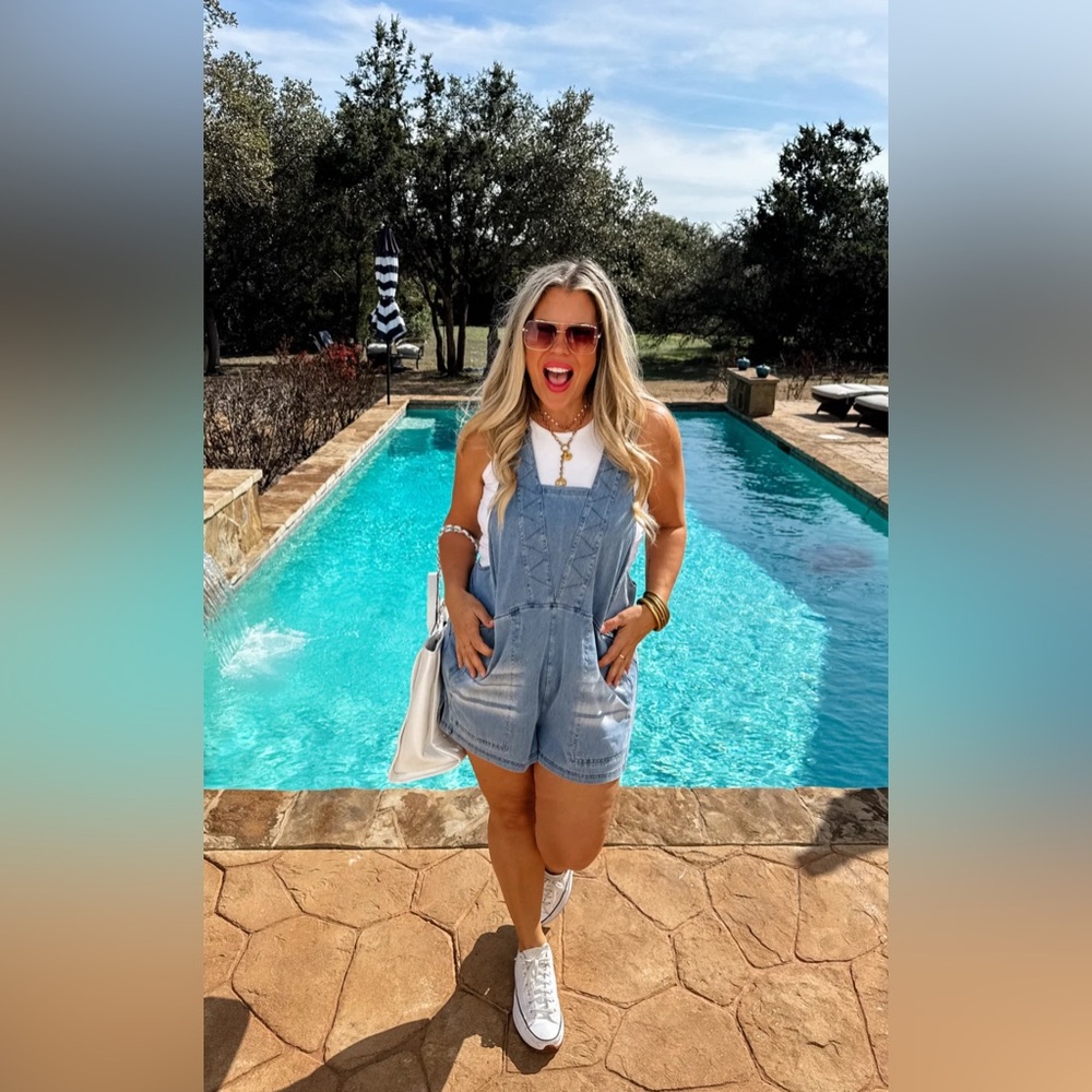 Blakeley Daydream Denim Romper 2X